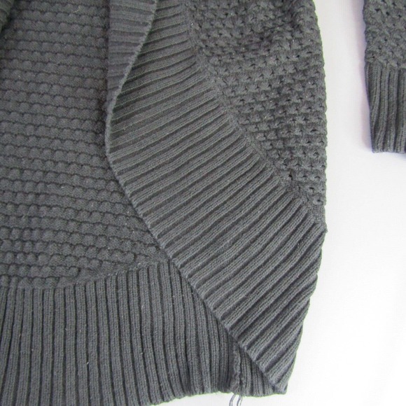 Converse One Star Cardigan Sweater Women's Size M Black Medium Open Front Mesh - Picture 5 of 9